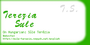 terezia sule business card